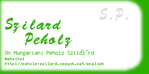 szilard peholz business card